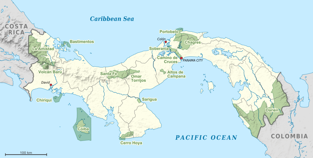 National_parks_of_Panama_map